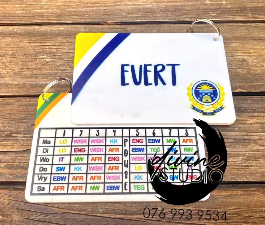 class schedule bag tag class schedule bag tag